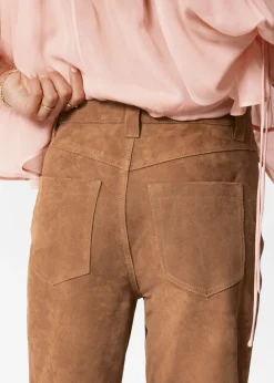 Hose aus Veloursleder