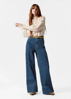 Hose mit weitem, langem Bein