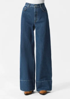 Hose mit weitem, langem Bein