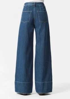 Hose mit weitem, langem Bein