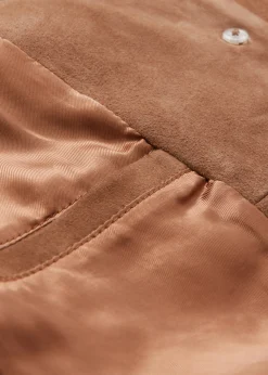 Jacke aus Veloursleder mit Fransen