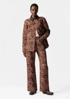 Jacquard-Jacke mit kontrastierendem Kragen