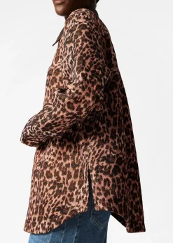 Jacquard-Jacke mit kontrastierendem Kragen