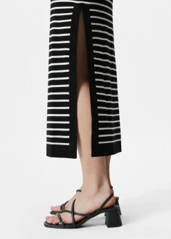Jacquard-Strickkleid in Midilänge