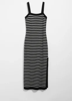 Jacquard-Strickkleid in Midilänge