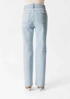 Jeans mit hohem Bund und weitem Bein