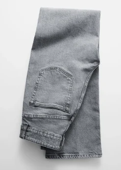 Jeans mit hohem Bund und weitem Bein