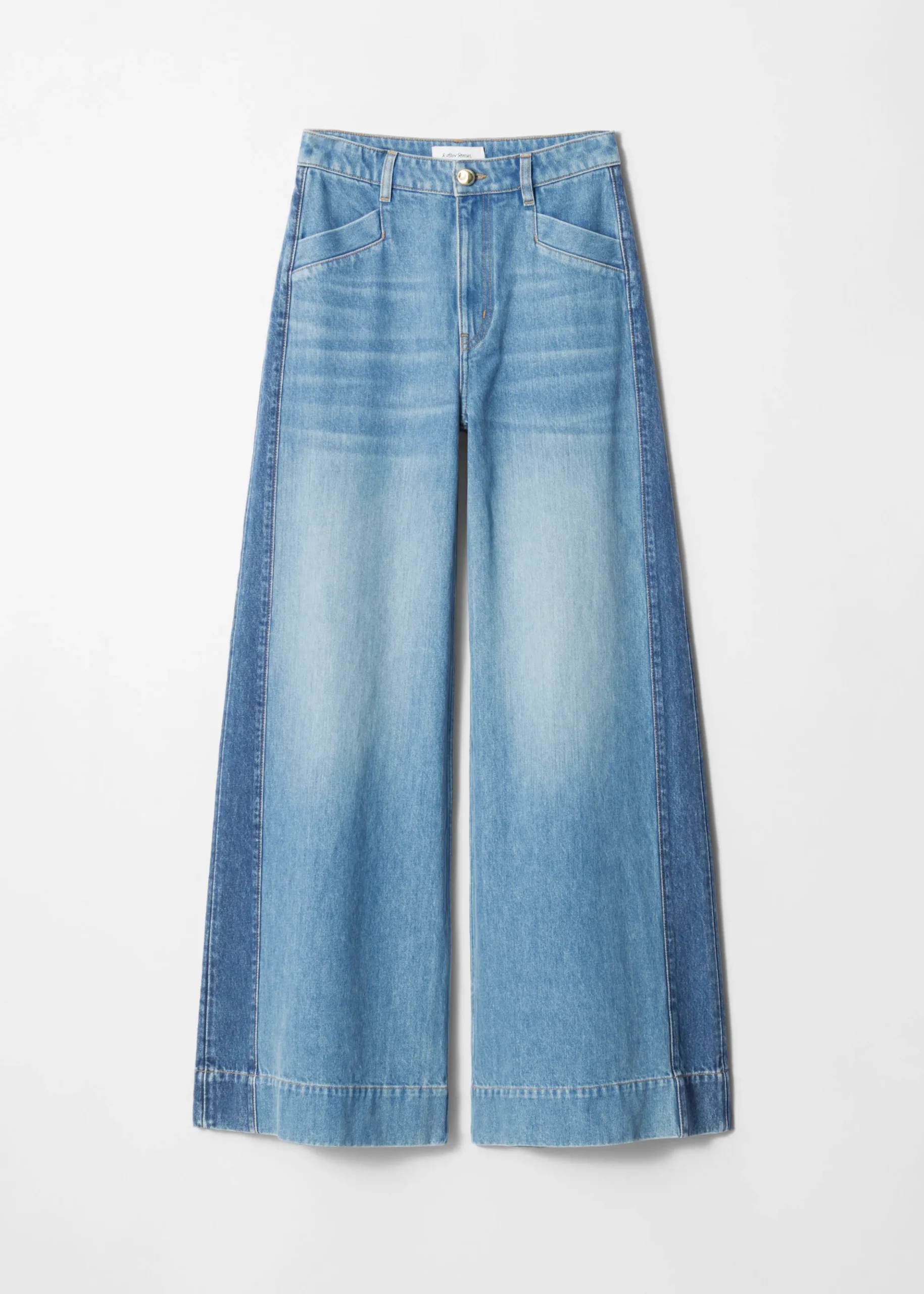 Jeans mit weitem, langem Bein