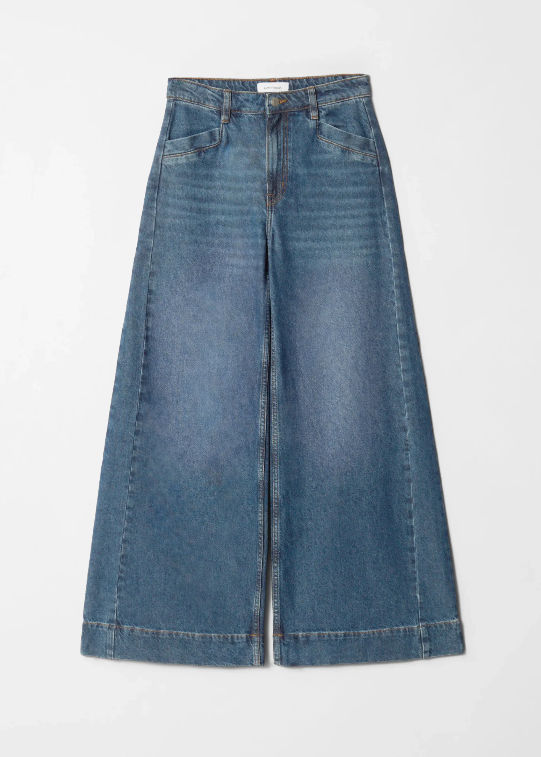 Jeans mit weitem, langem Bein