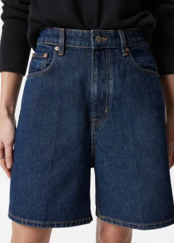 Jeansshorts mit weitem Bein