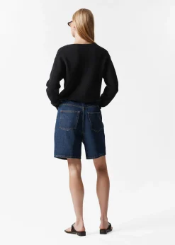 Jeansshorts mit weitem Bein