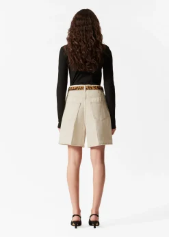 Jeansshorts mit weitem Bein