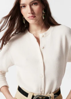 Kastenförmige Strickjacke aus Merinowolle