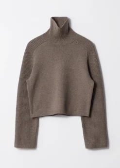 Kastenförmiger Rollkragenpullover