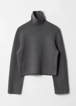 Kastenförmiger Rollkragenpullover