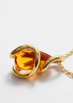 Kette mit Glassteinanhänger