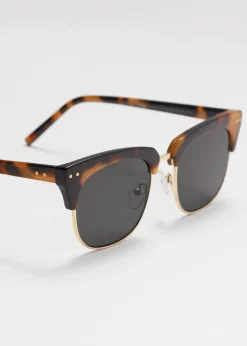 Klassische Sonnenbrille mit D-förmigem Rahmen