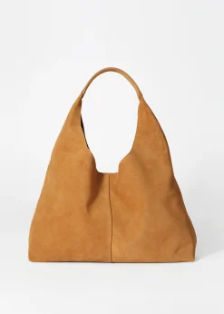 Klassische Tragetasche aus Veloursleder