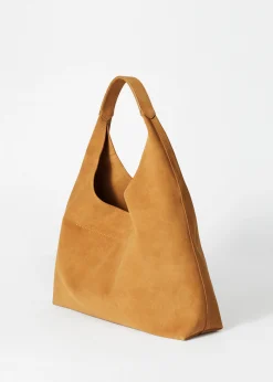Klassische Tragetasche aus Veloursleder