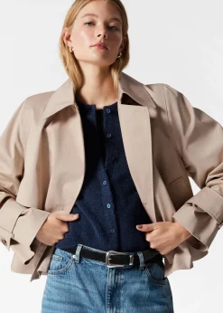 Kurze Trenchcoat-Jacke