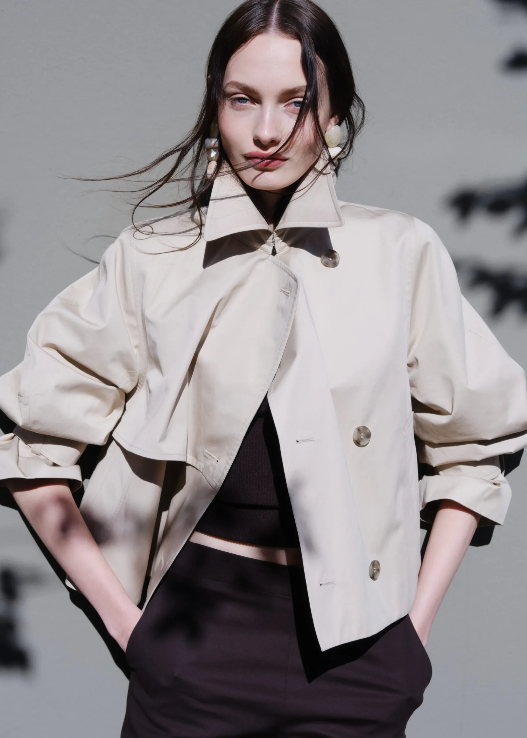 Kurze Trenchcoat-Jacke