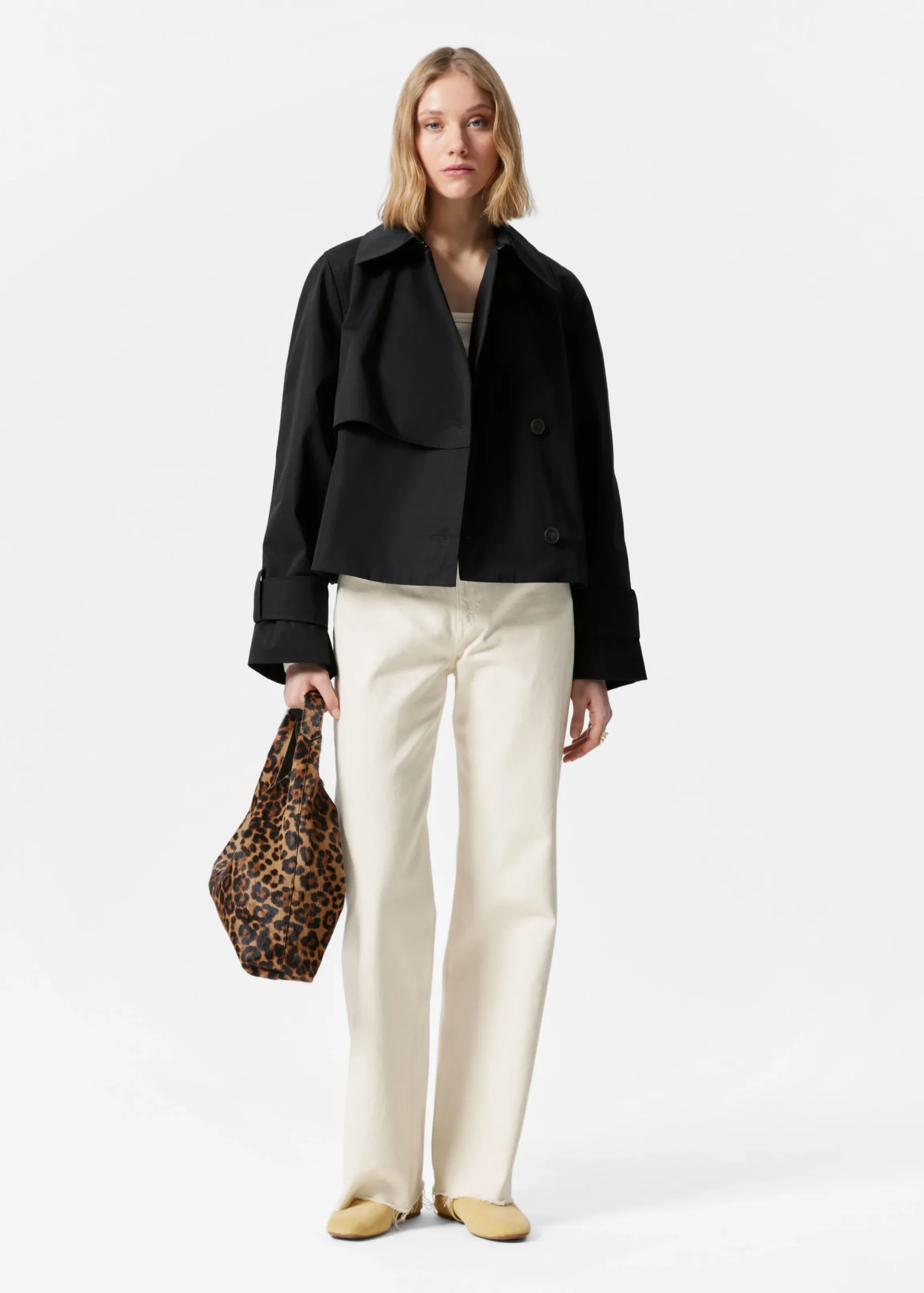 Kurze Trenchcoat-Jacke