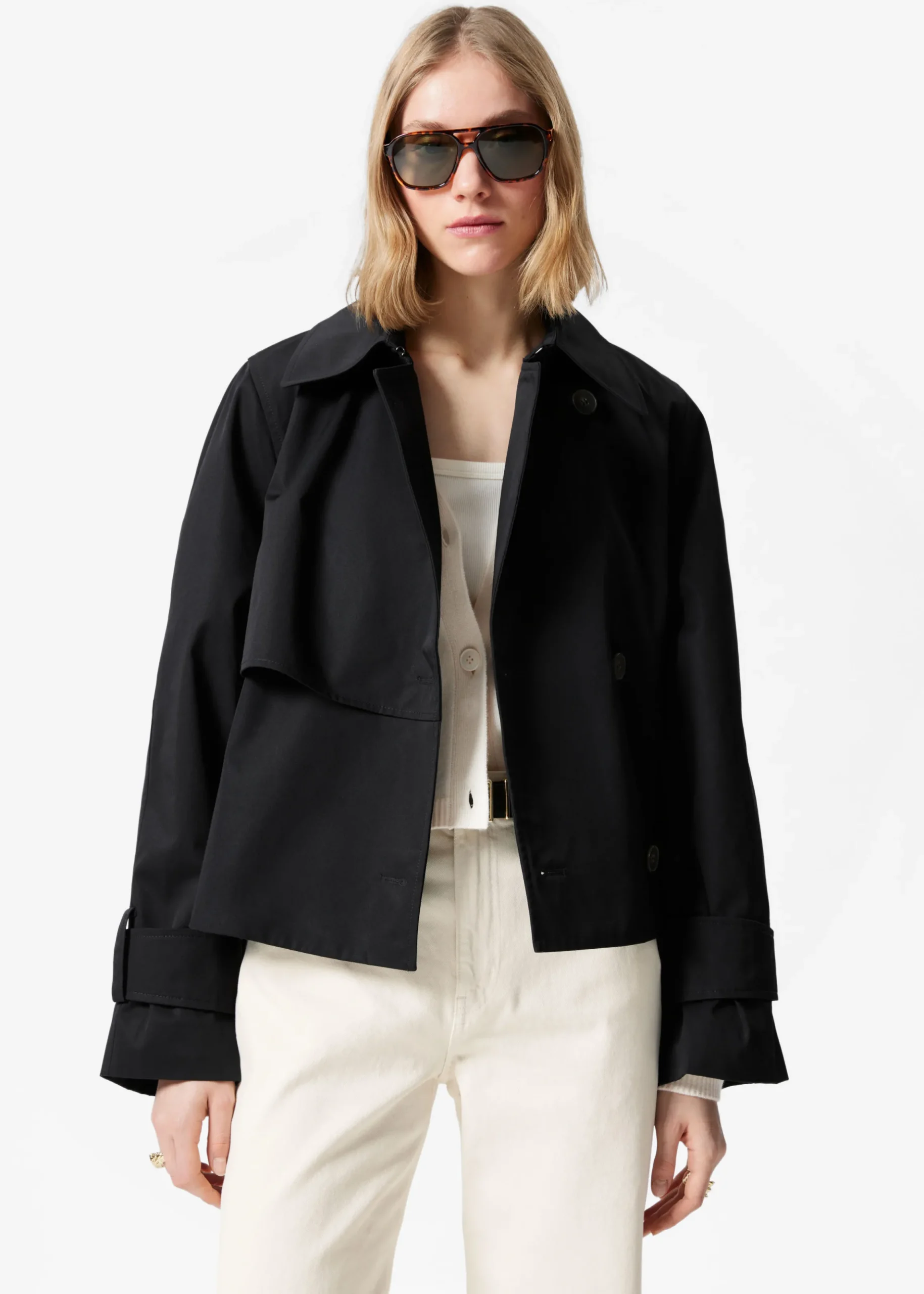 Kurze Trenchcoat-Jacke