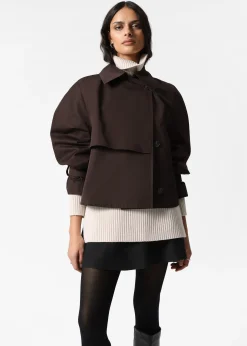 Kurze Trenchcoat-Jacke