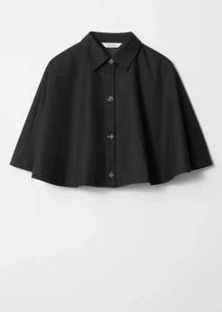 Kurzes Cape im Trench-Stil