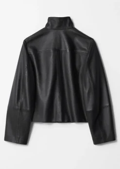 Lederjacke mit Pattentaschen