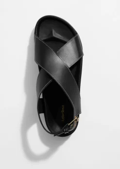 Ledersandalen mit überkreuzten Riemen