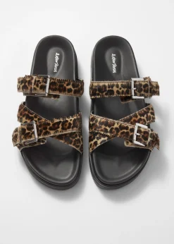 Ledersandalen mit überkreuzten Riemen