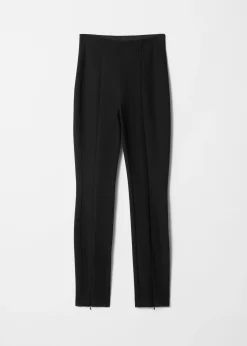 Leggings mit Einsätzen und Reißverschluss-Saum