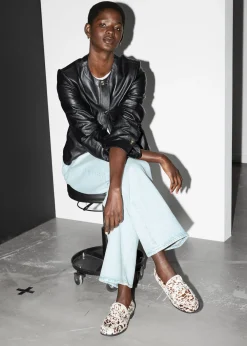 Loafer mit Kuh-Print