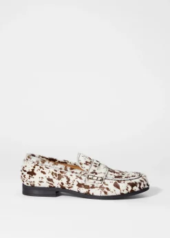 Loafer mit Kuh-Print