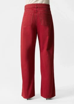 Locker geschnittene Jeans mit weitem Bein