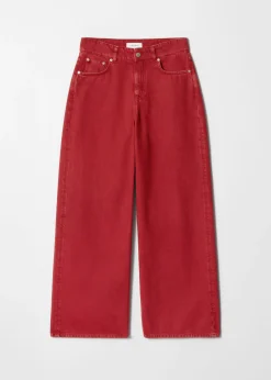 Locker geschnittene Jeans mit weitem Bein
