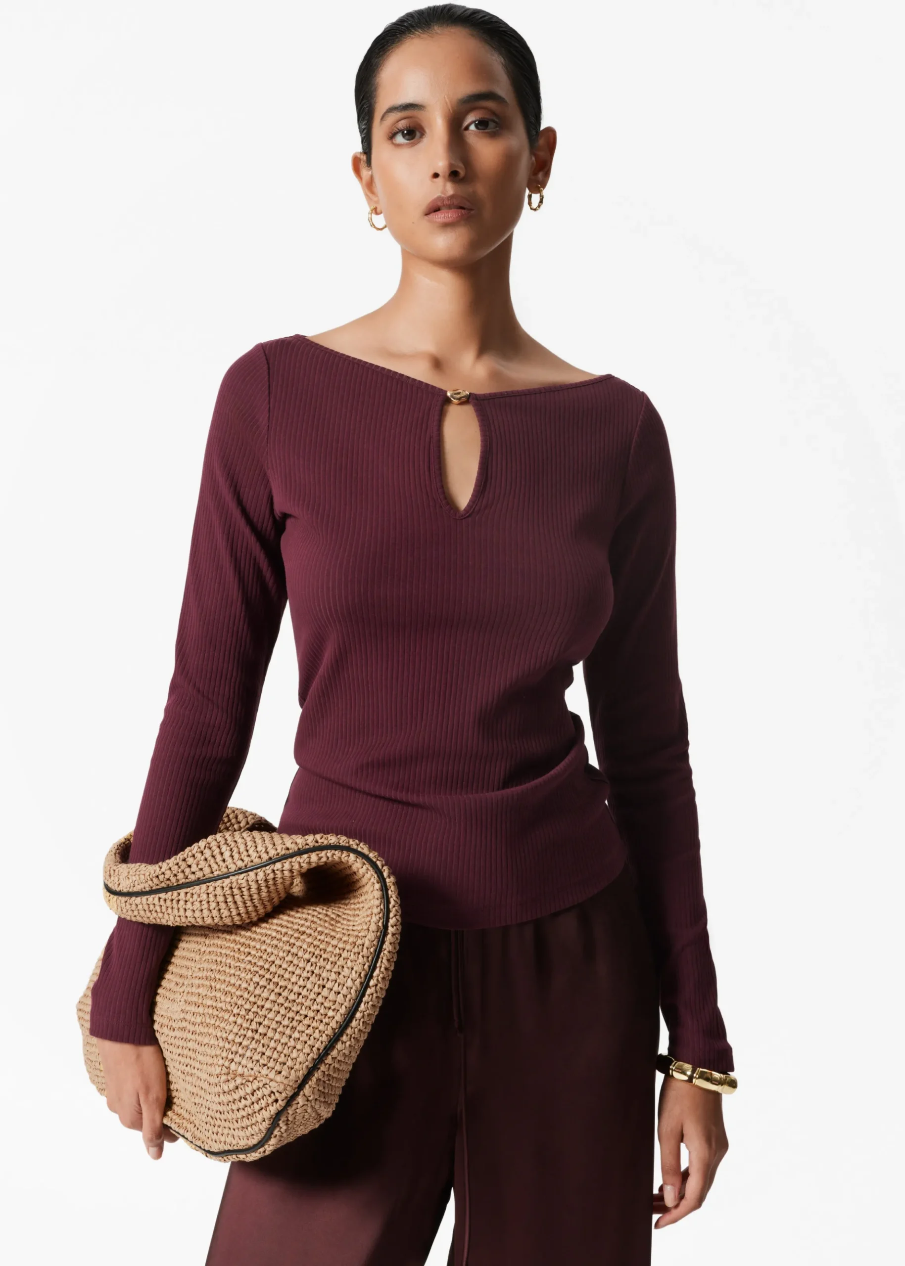 LongSleeve Keyhole Top