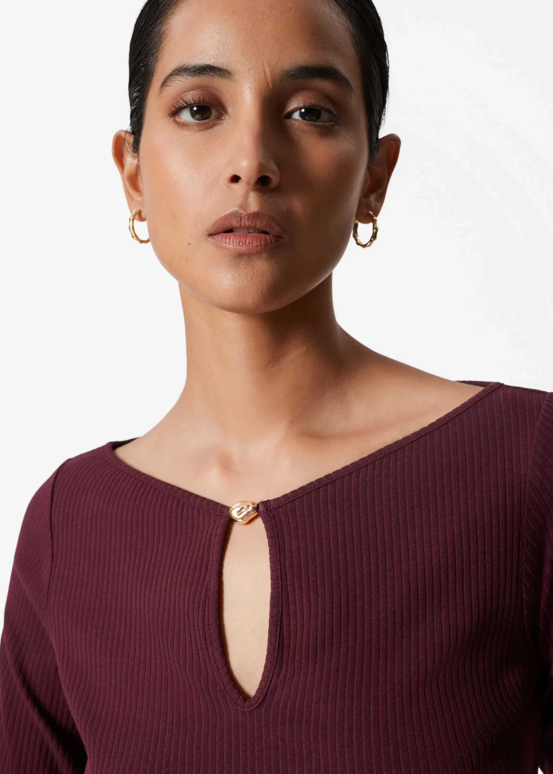 LongSleeve Keyhole Top