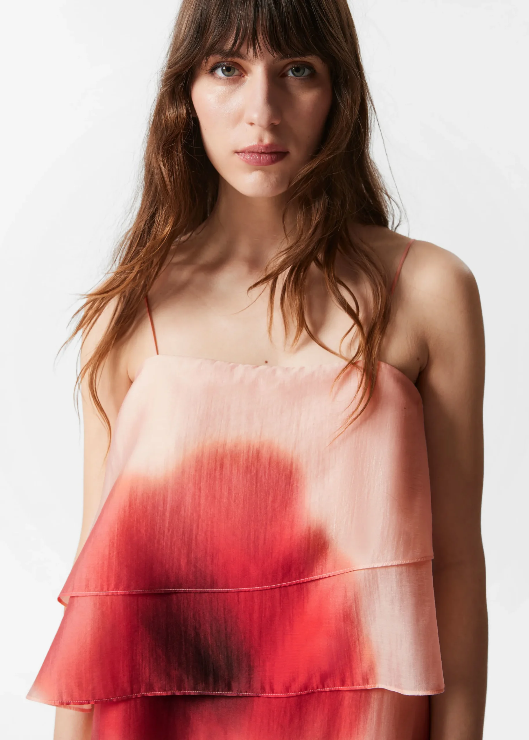Maxikleid mit Blumenapplikation