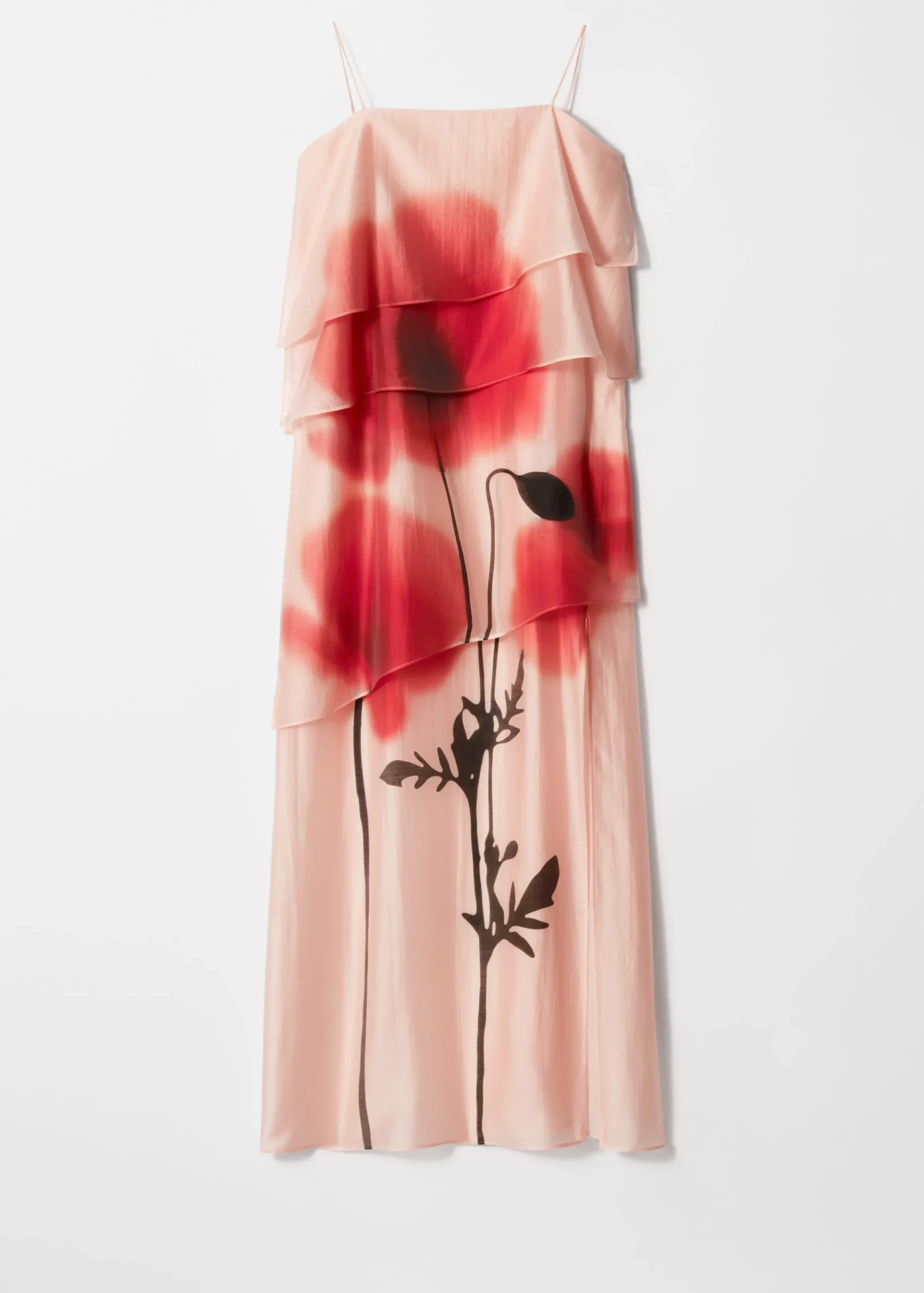 Maxikleid mit Blumenapplikation