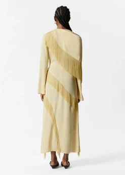 Maxikleid mit Fransen