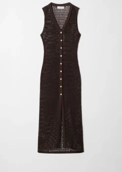 Maxikleid mit Lochstrickmuster