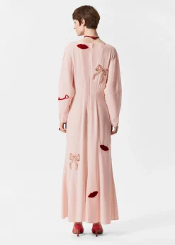 Maxikleid mit Perlenstickerei
