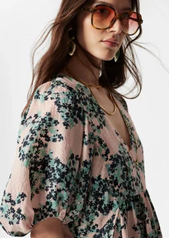 Maxikleid mit Puffärmeln