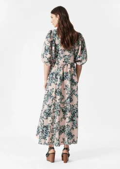 Maxikleid mit Puffärmeln