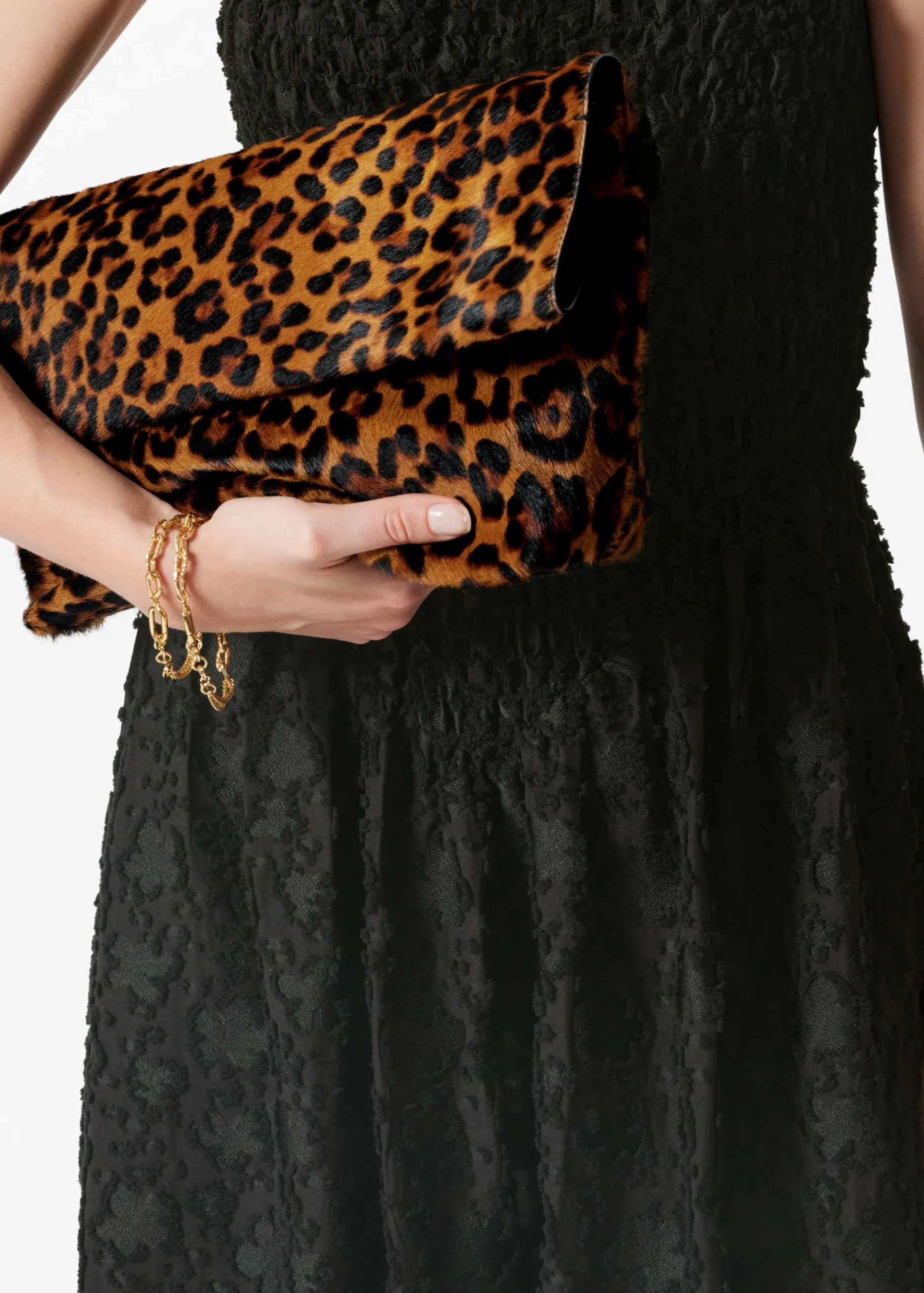 Maxikleid mit Smok-Details