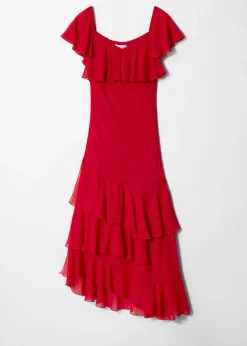Maxikleid mit Volants