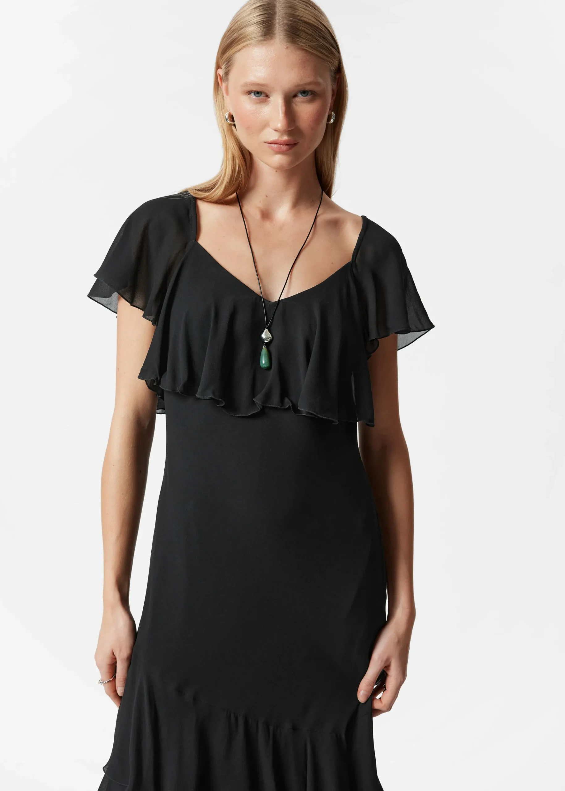 Maxikleid mit Volants