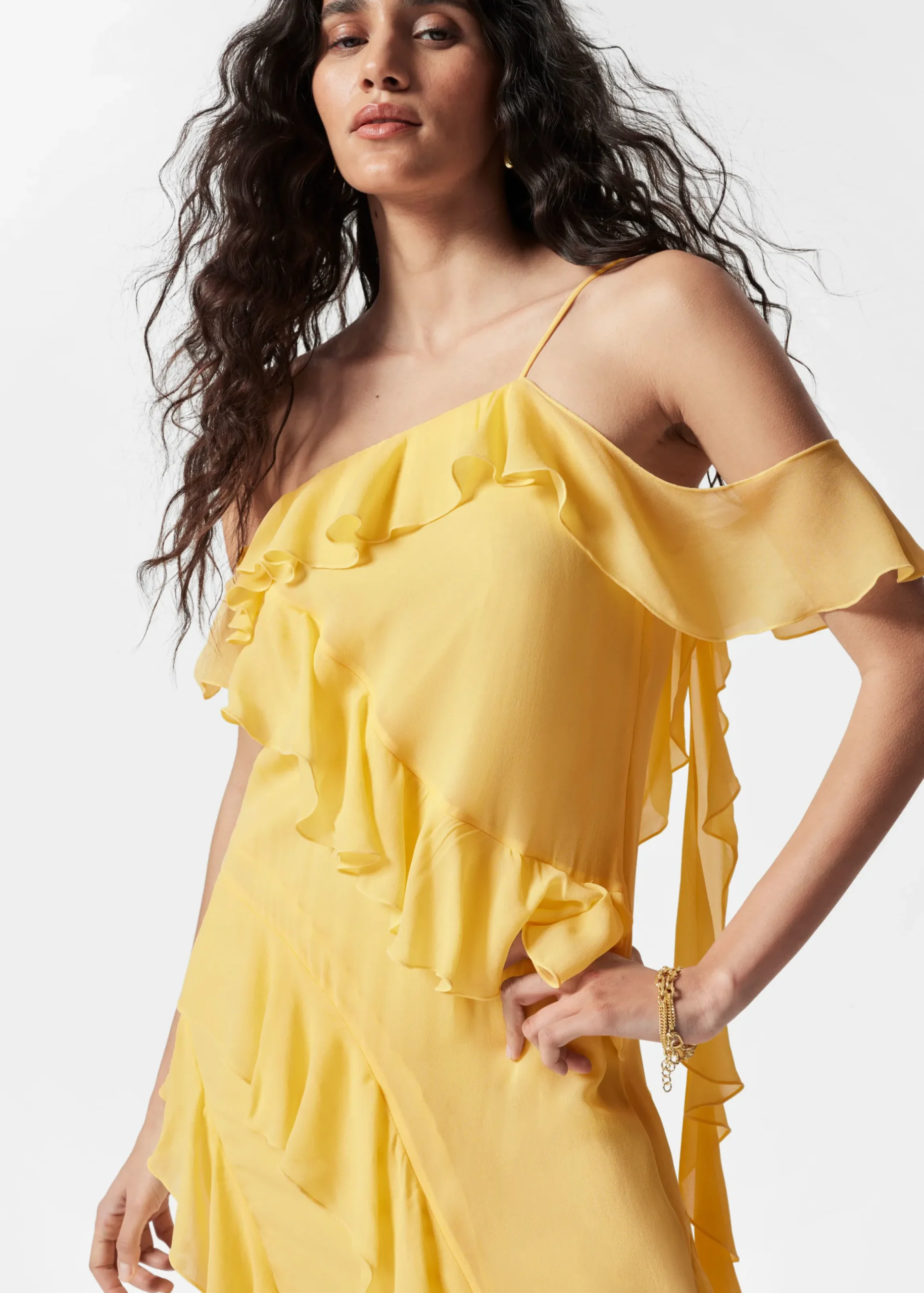 Maxikleid mit Volants